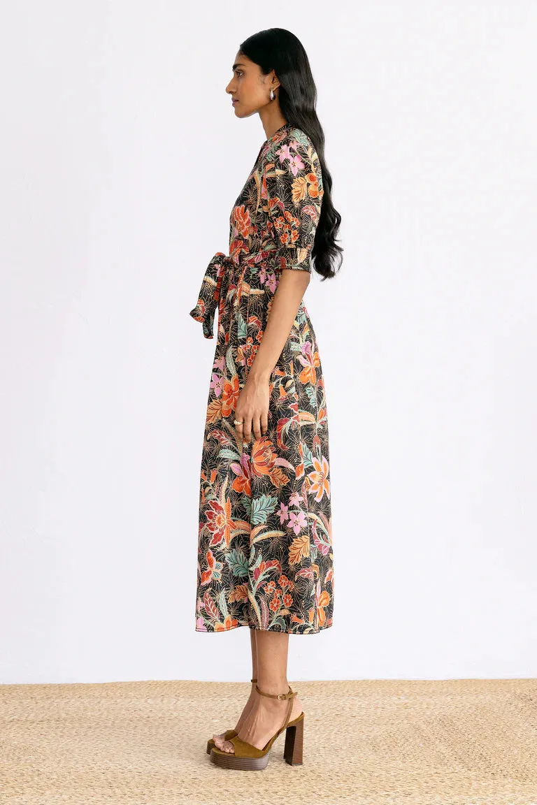 Daffodil Dress in Bali Floral Syrah sold by Beau & Ro product image thumbnail 5