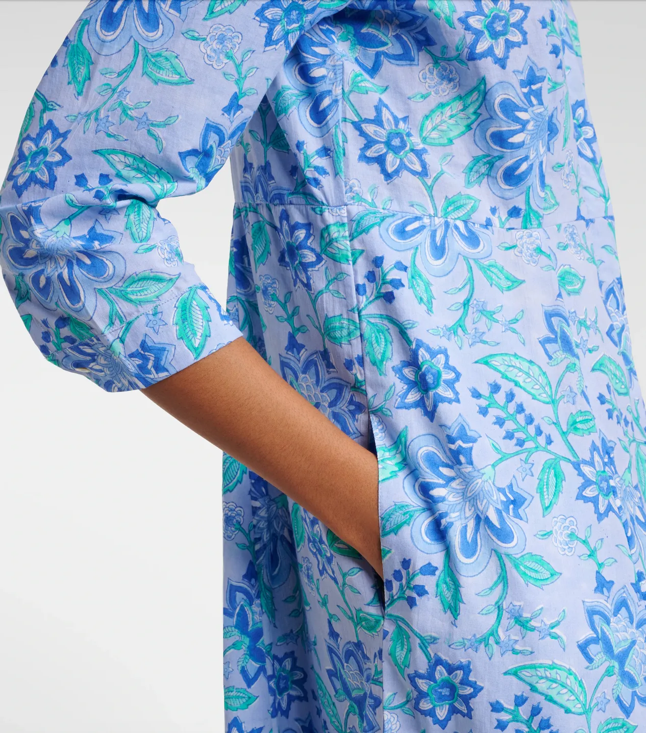 Powder Blue & Royal Blue Maxi Dress sold by Beau & Ro product image thumbnail 4