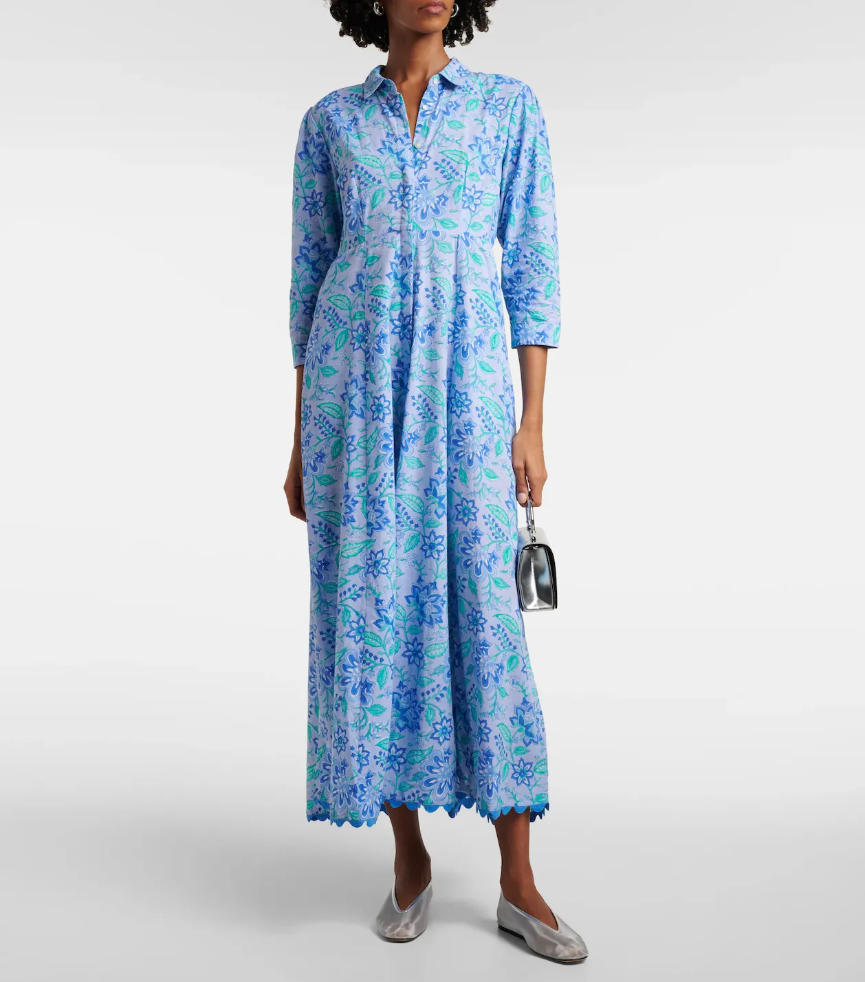 Powder Blue & Royal Blue Maxi Dress sold by Beau & Ro