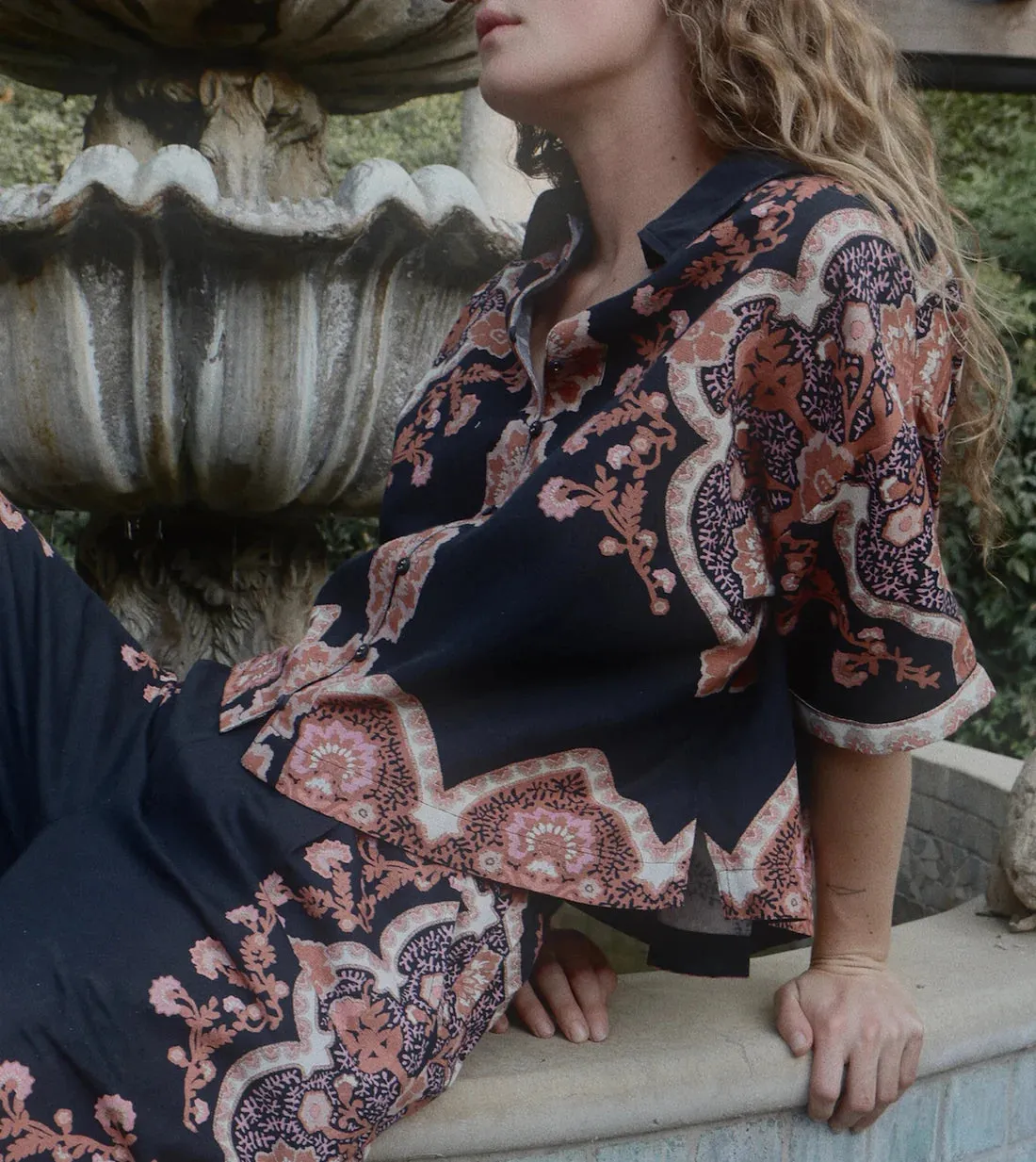 Jeni Blouse in Dark Lagos sold by Beau & Ro product image thumbnail 2