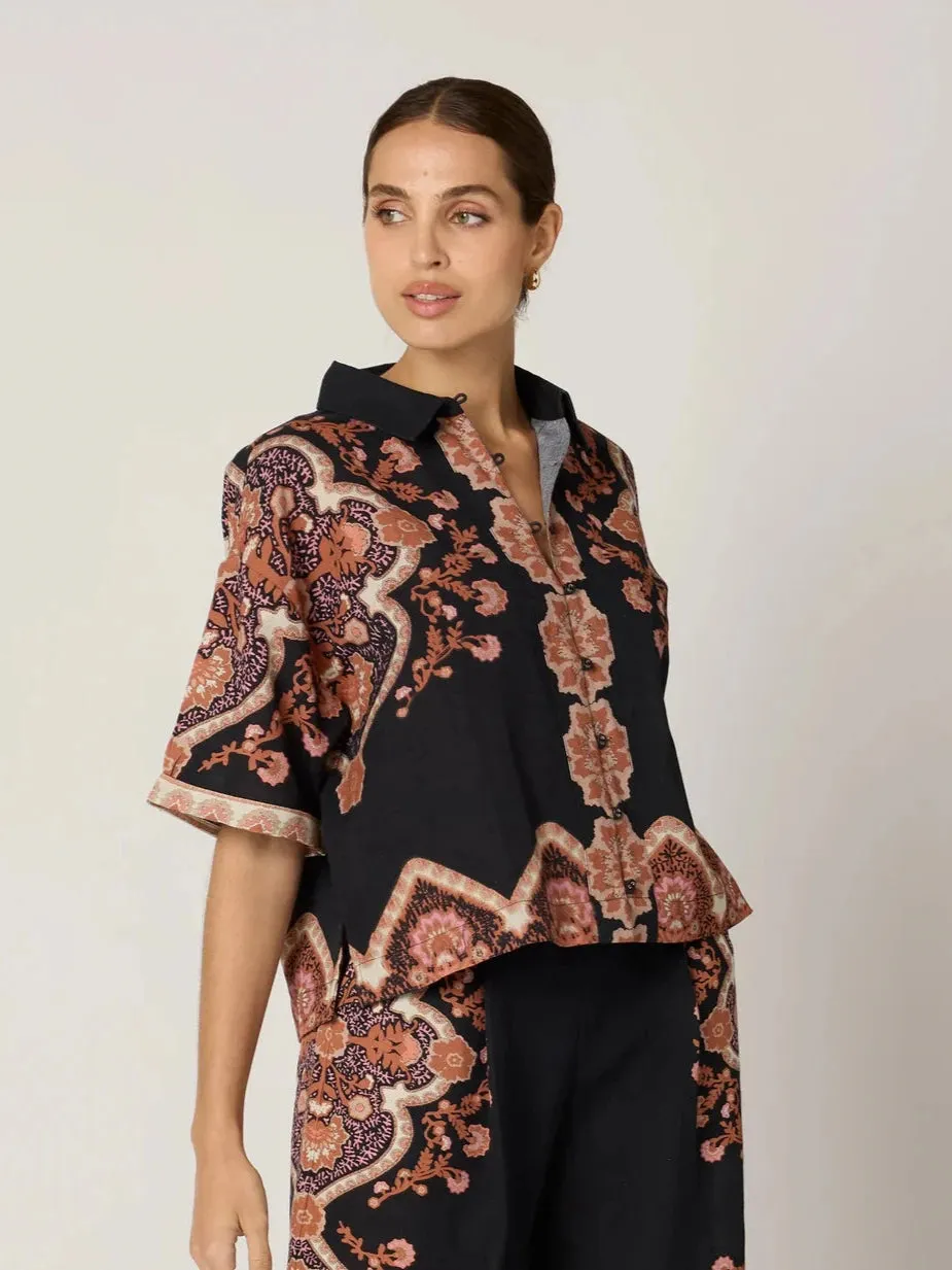 Jeni Blouse in Dark Lagos sold by Beau & Ro