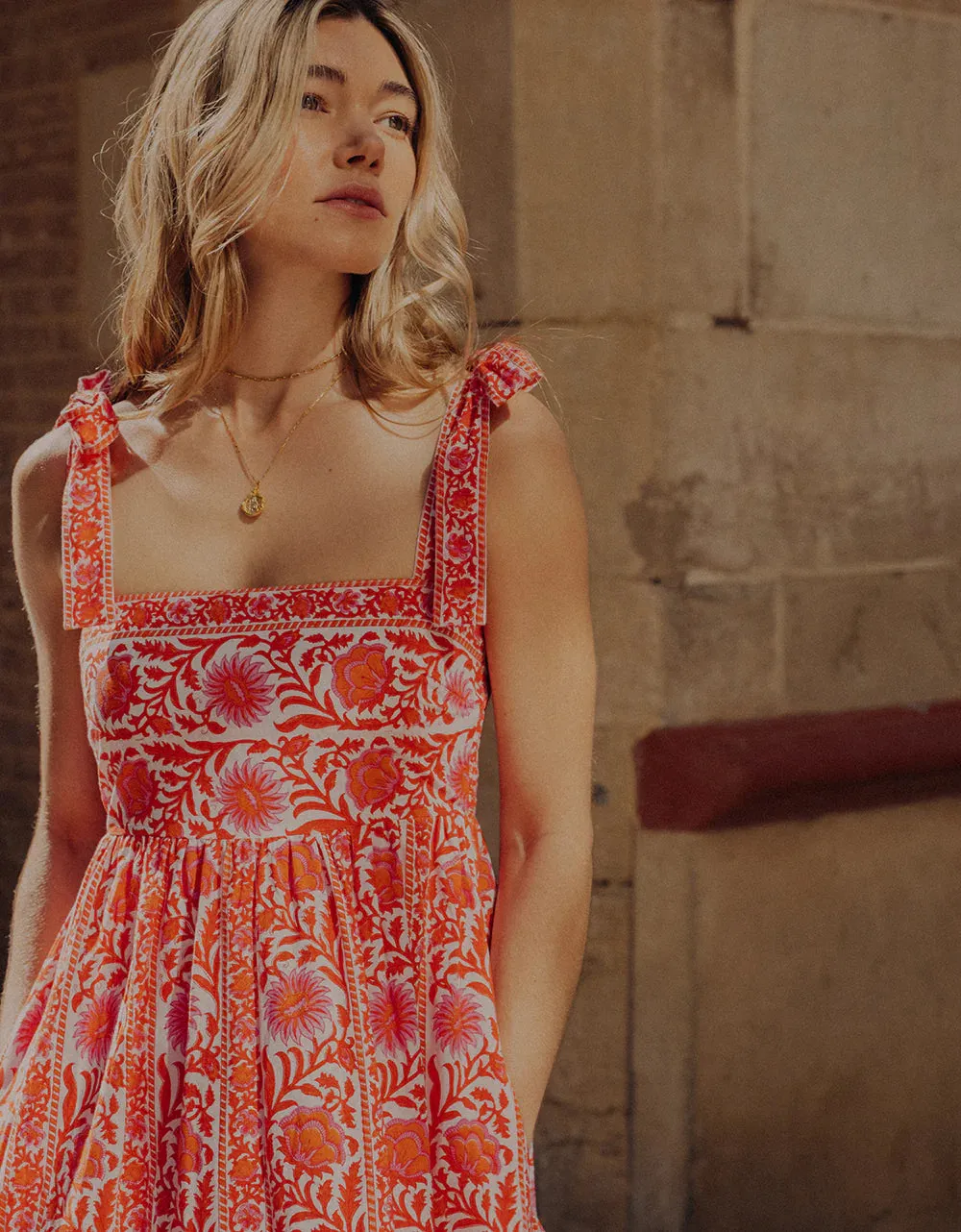 Mykonos Dress in Sunset Border sold by Beau & Ro product image thumbnail 3