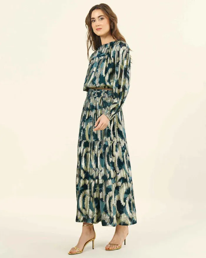 Rosalita Skirt in Santari Peacock sold by Beau & Ro product image thumbnail 2