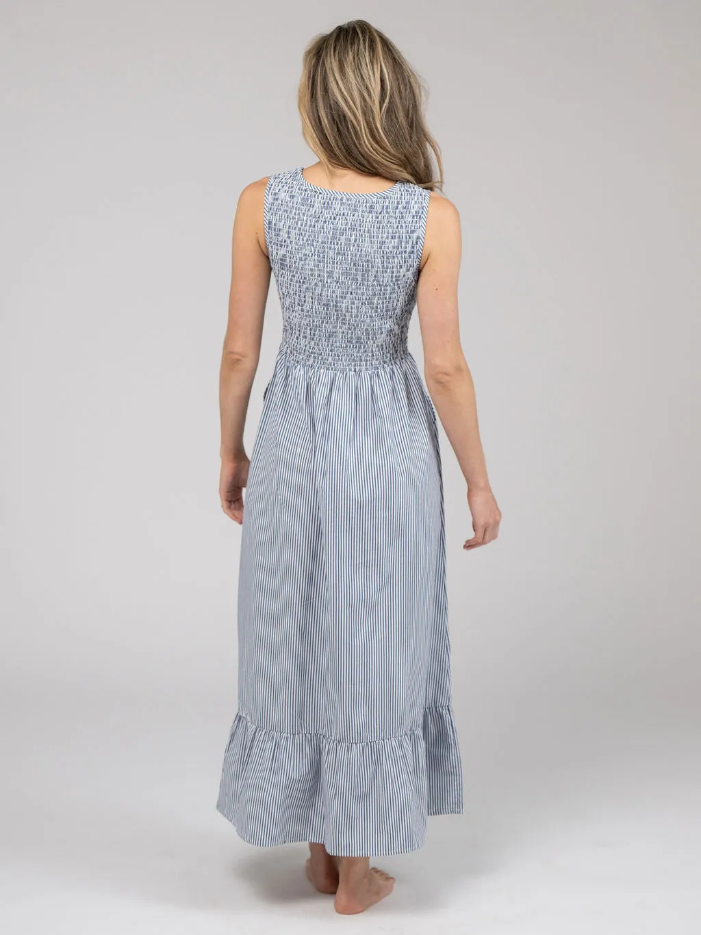 The Margot Dress | Navy & White Stripes sold by Beau & Ro product image thumbnail 4