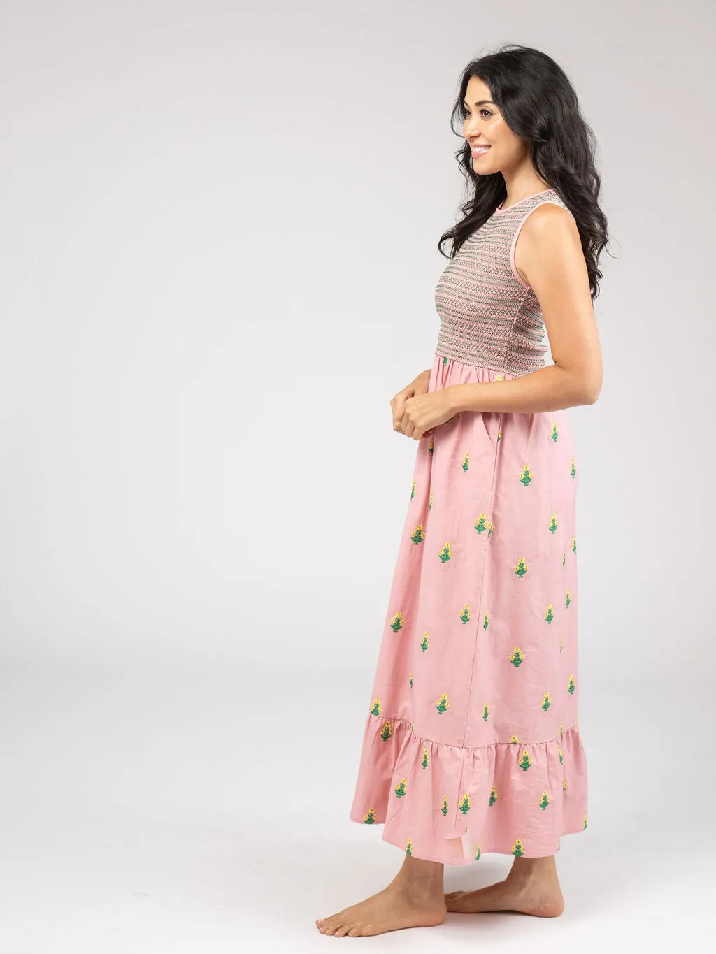 The Margot Dress | Pink Petite Floral sold by Beau & Ro product image thumbnail 3