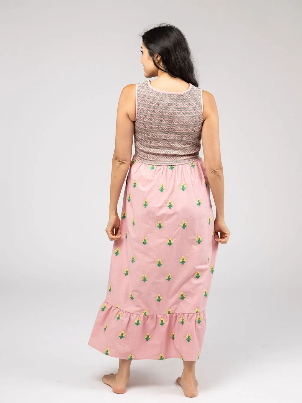 The Margot Dress | Pink Petite Floral sold by Beau & Ro product image thumbnail 4