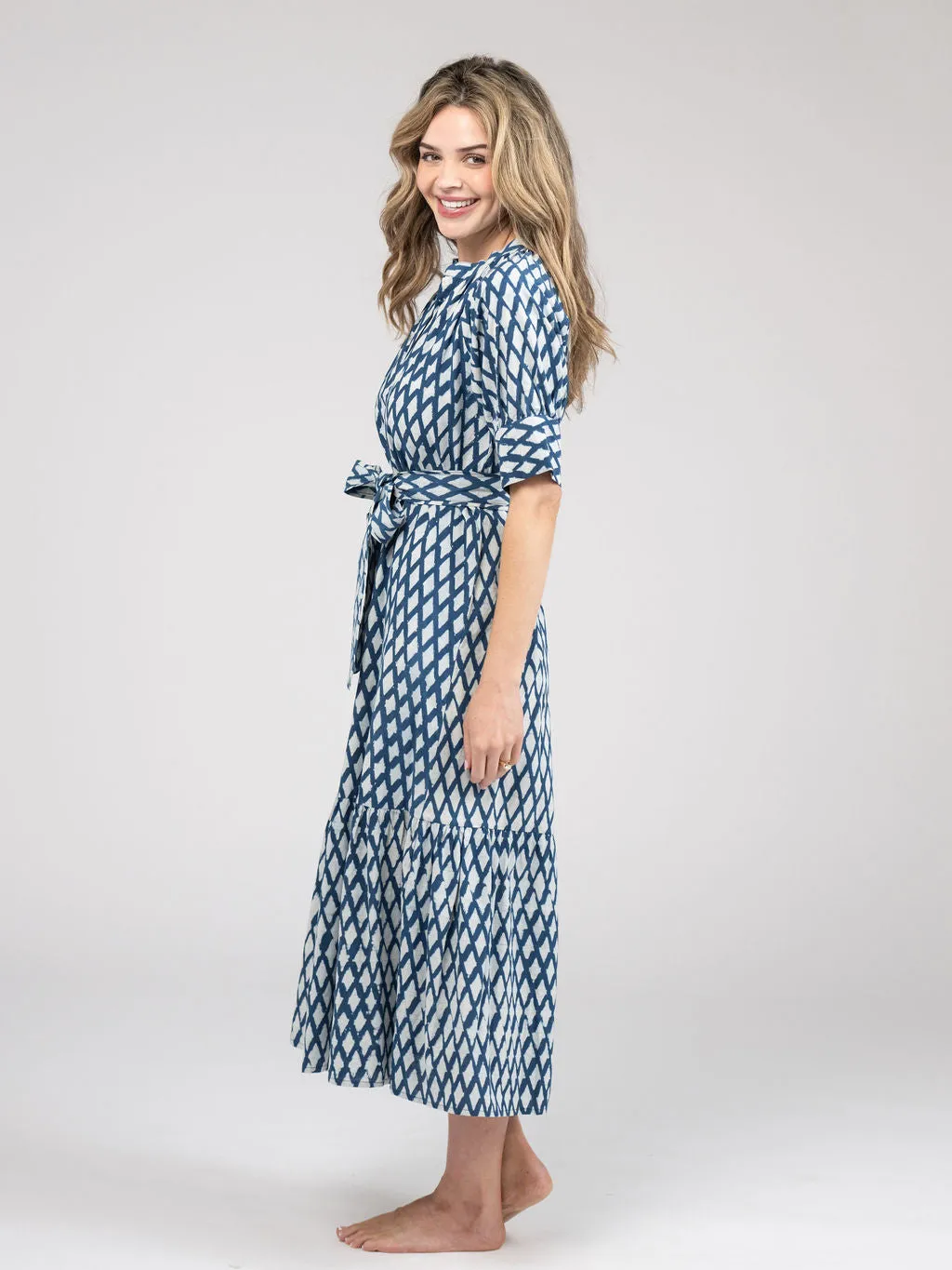 The Jane Dress | Blue India Resist sold by Beau & Ro product image thumbnail 2