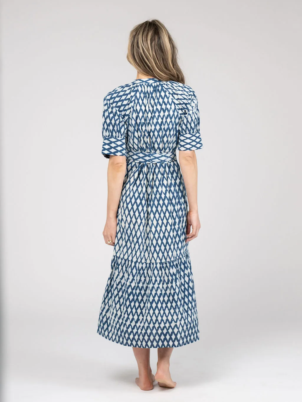 The Jane Dress | Blue India Resist sold by Beau & Ro product image thumbnail 3