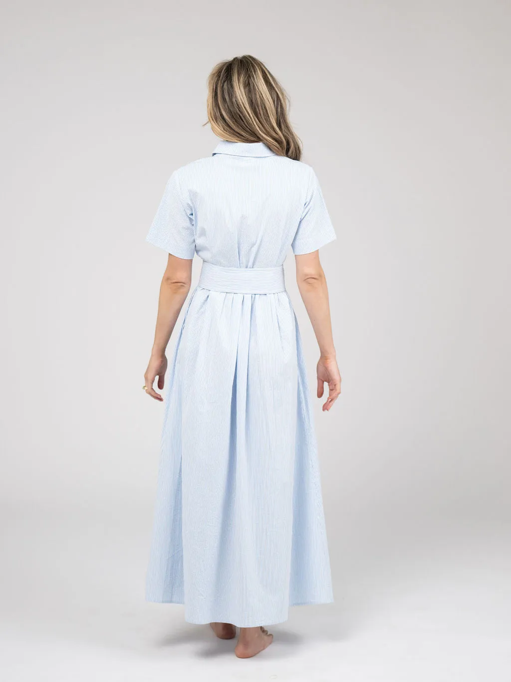 The Elle Maxi Dress | Seersucker sold by Beau & Ro product image thumbnail 4