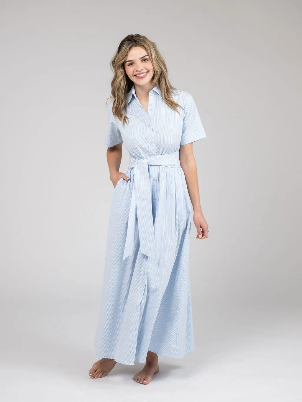 The Elle Maxi Dress | Seersucker sold by Beau & Ro