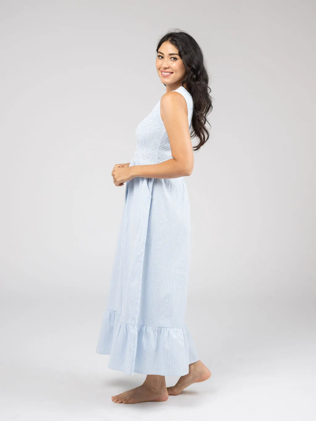 The Margot Dress | Seersucker sold by Beau & Ro product image thumbnail 3