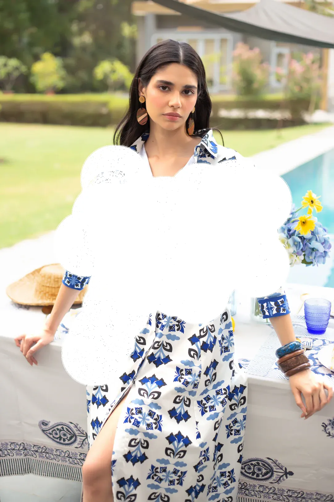 Emily Dress in Papillon Cobalt sold by Beau & Ro product image thumbnail 3