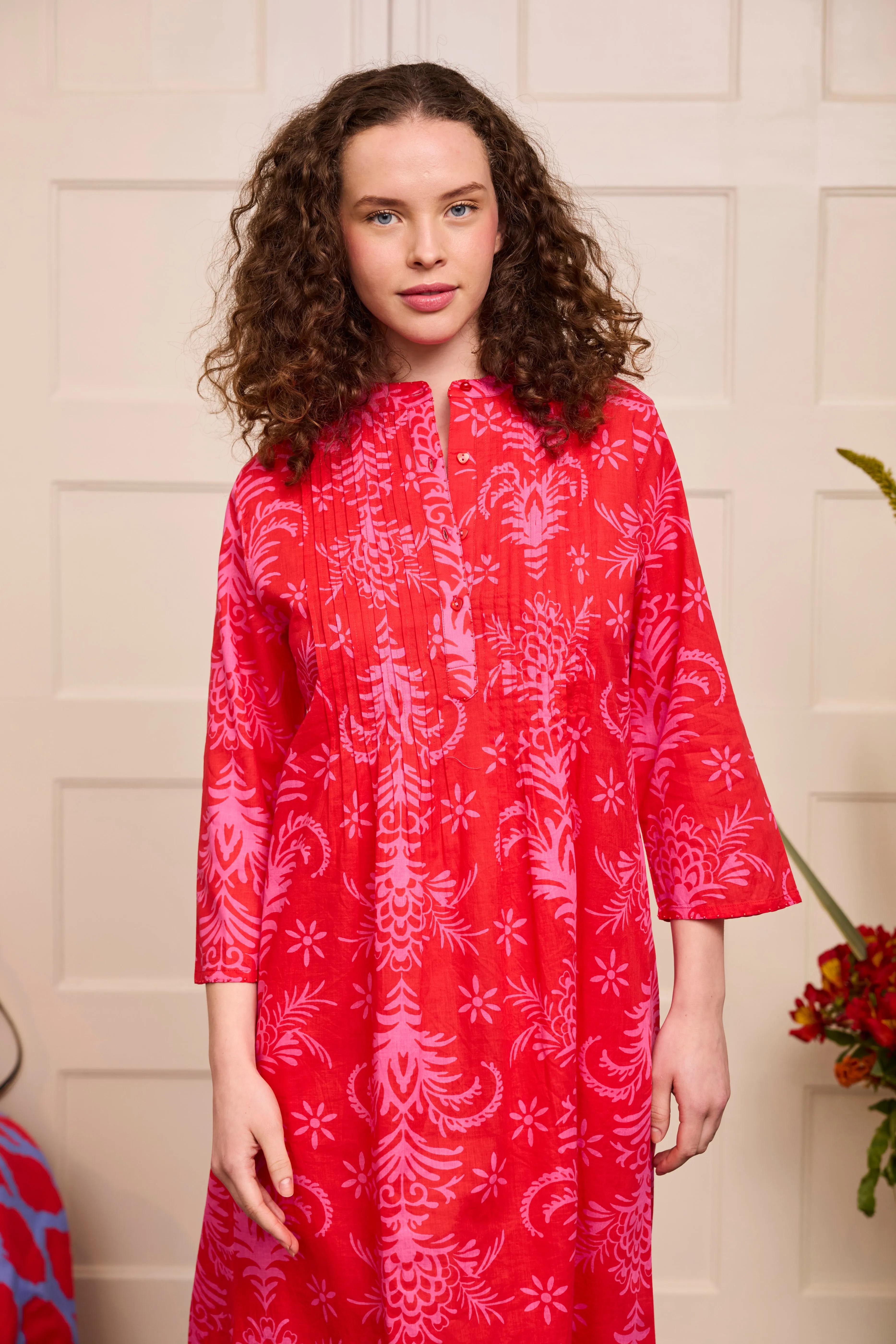 Woodruff Dress in Red Palm sold by Beau & Ro product image thumbnail 3