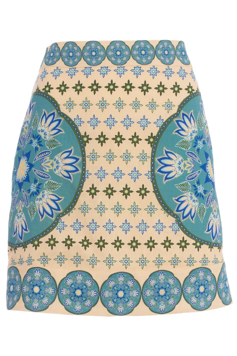 Saylor Skirt in Neon Tile sold by Beau & Ro