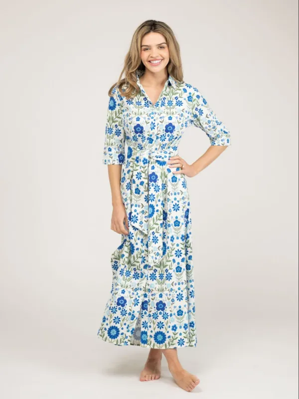 The Eloise Dress | White Folk Flower sold by Beau & Ro