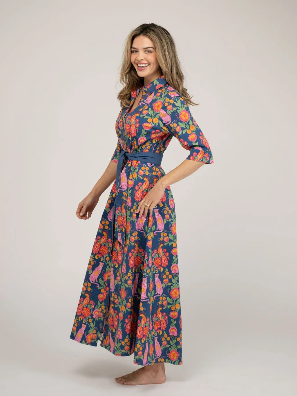 The Eloise Dress | Navy Leopard Love sold by Beau & Ro product image thumbnail 5