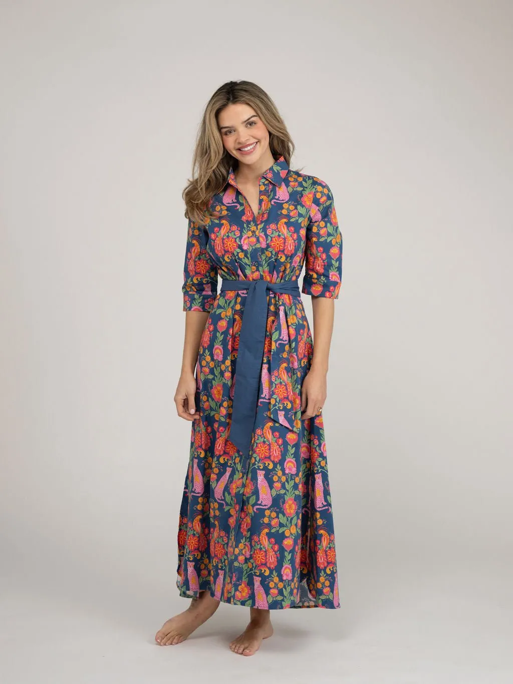 The Eloise Dress | Navy Leopard Love sold by Beau & Ro product image thumbnail 3