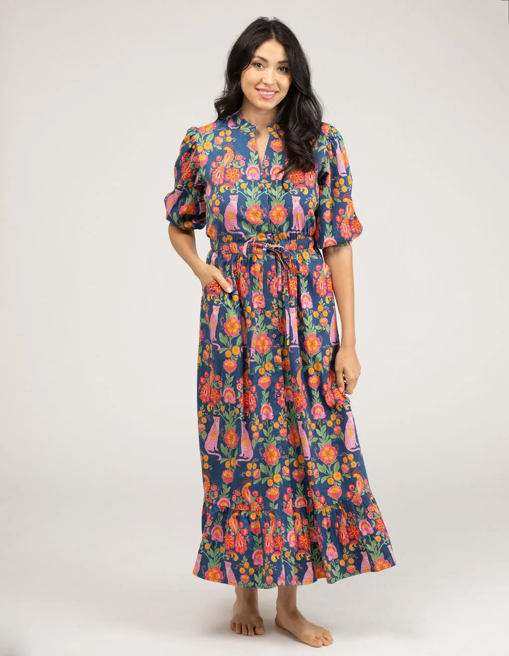 The Lily Midi Dress | Navy Leopard Love sold by Beau & Ro product image thumbnail 3