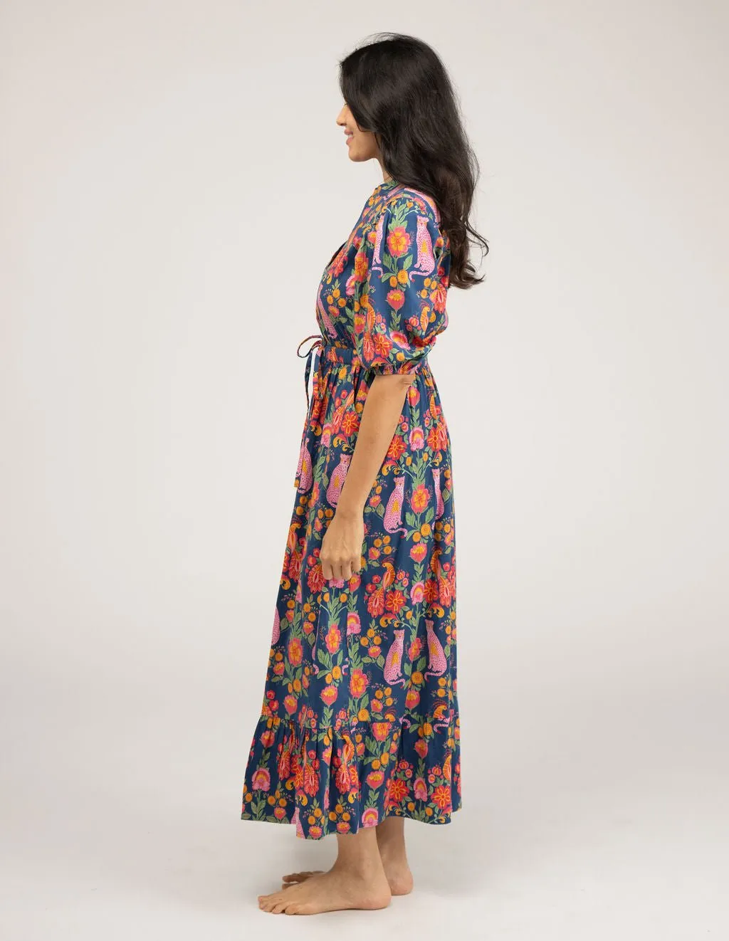 The Lily Midi Dress | Navy Leopard Love sold by Beau & Ro product image thumbnail 5