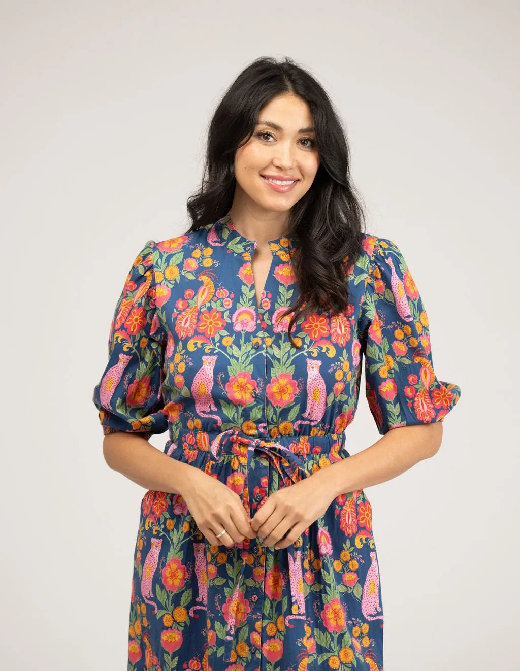 The Lily Midi Dress | Navy Leopard Love sold by Beau & Ro product image thumbnail 4