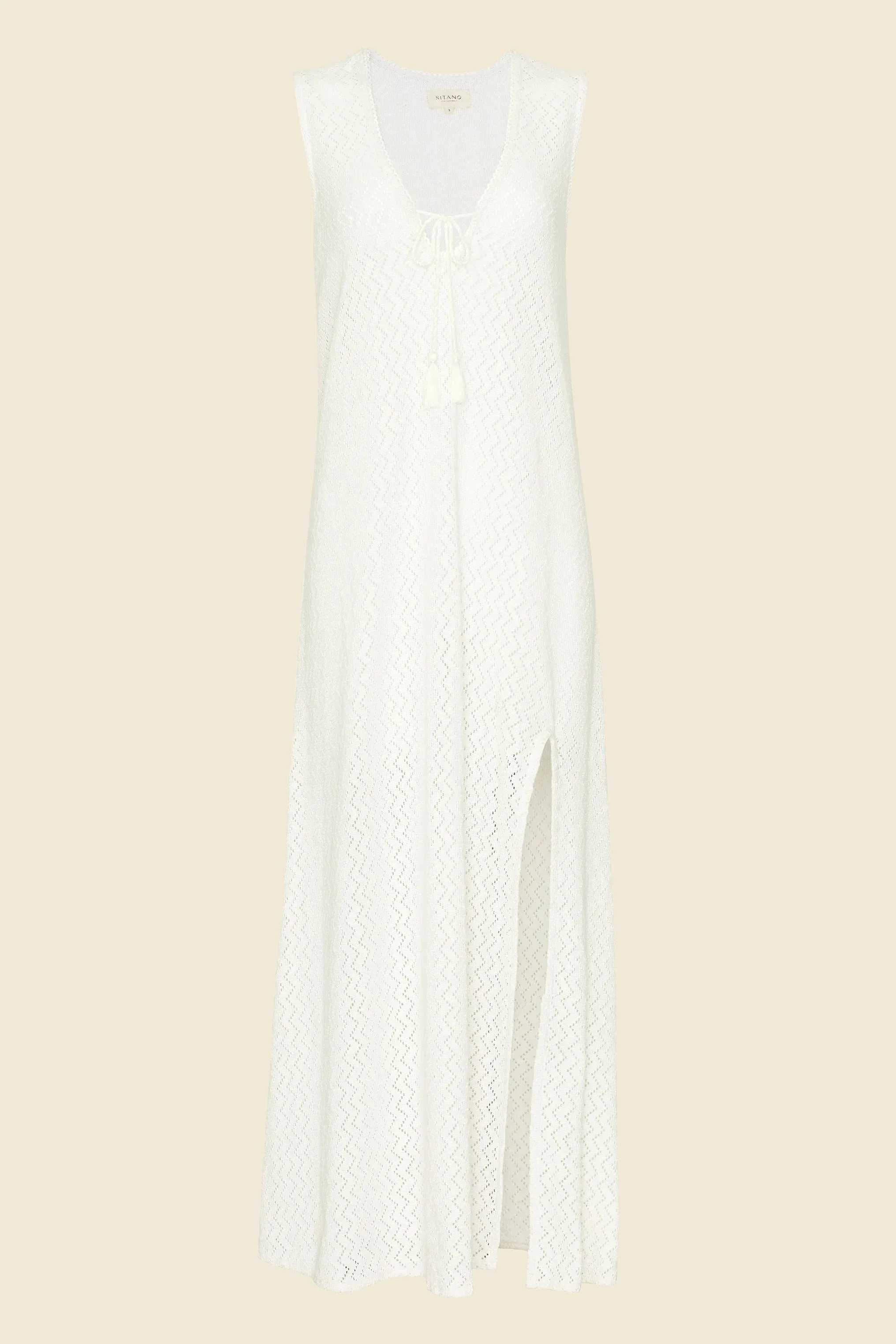 Sorrento Dress in White Crochet sold by Beau & Ro product image thumbnail 4