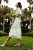 Flounce Dress in Lake/Celery Lily of the Valley sold by Beau & Ro