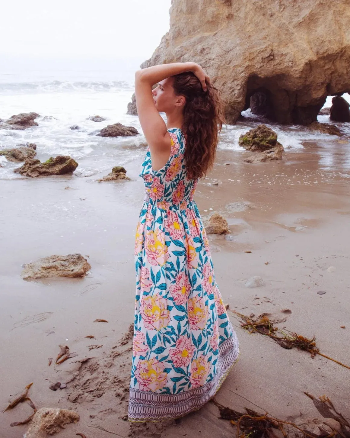 Willow Maxi in Pink Yellow Floral sold by Beau & Ro product image thumbnail 2