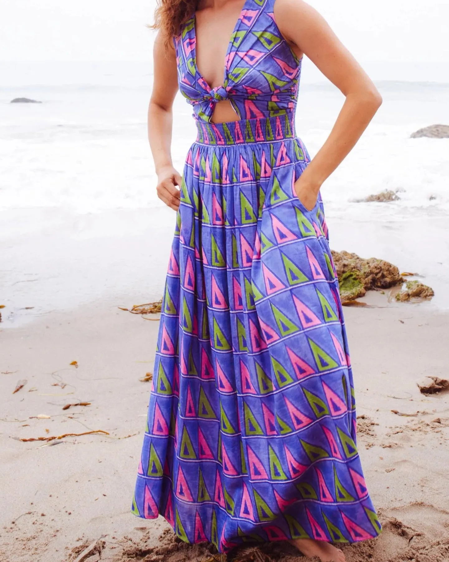Willow Maxi in Triangle Print sold by Beau & Ro product image thumbnail 4