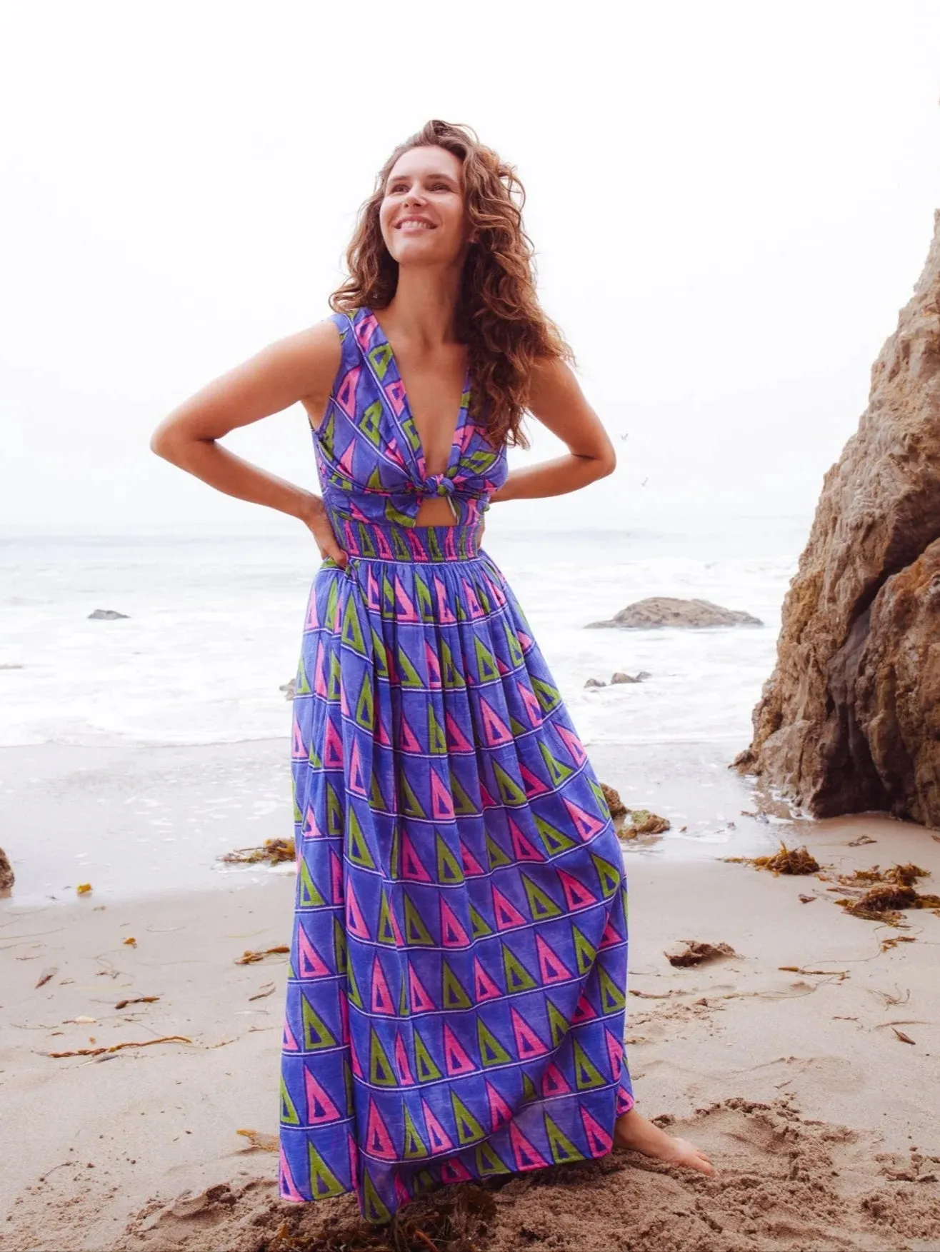 Willow Maxi in Triangle Print sold by Beau & Ro