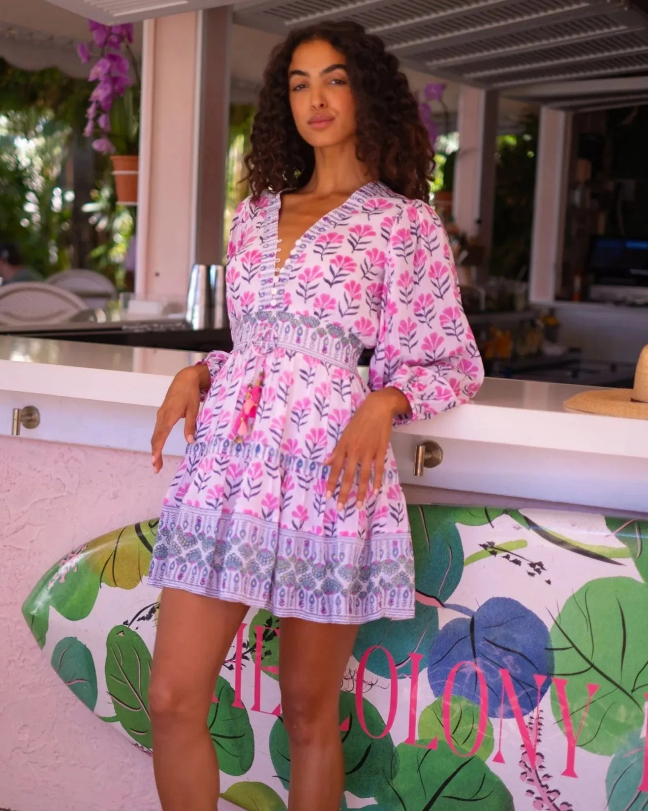 Clover Mini in Fuchsia Navy Flower sold by Beau & Ro product image thumbnail 3