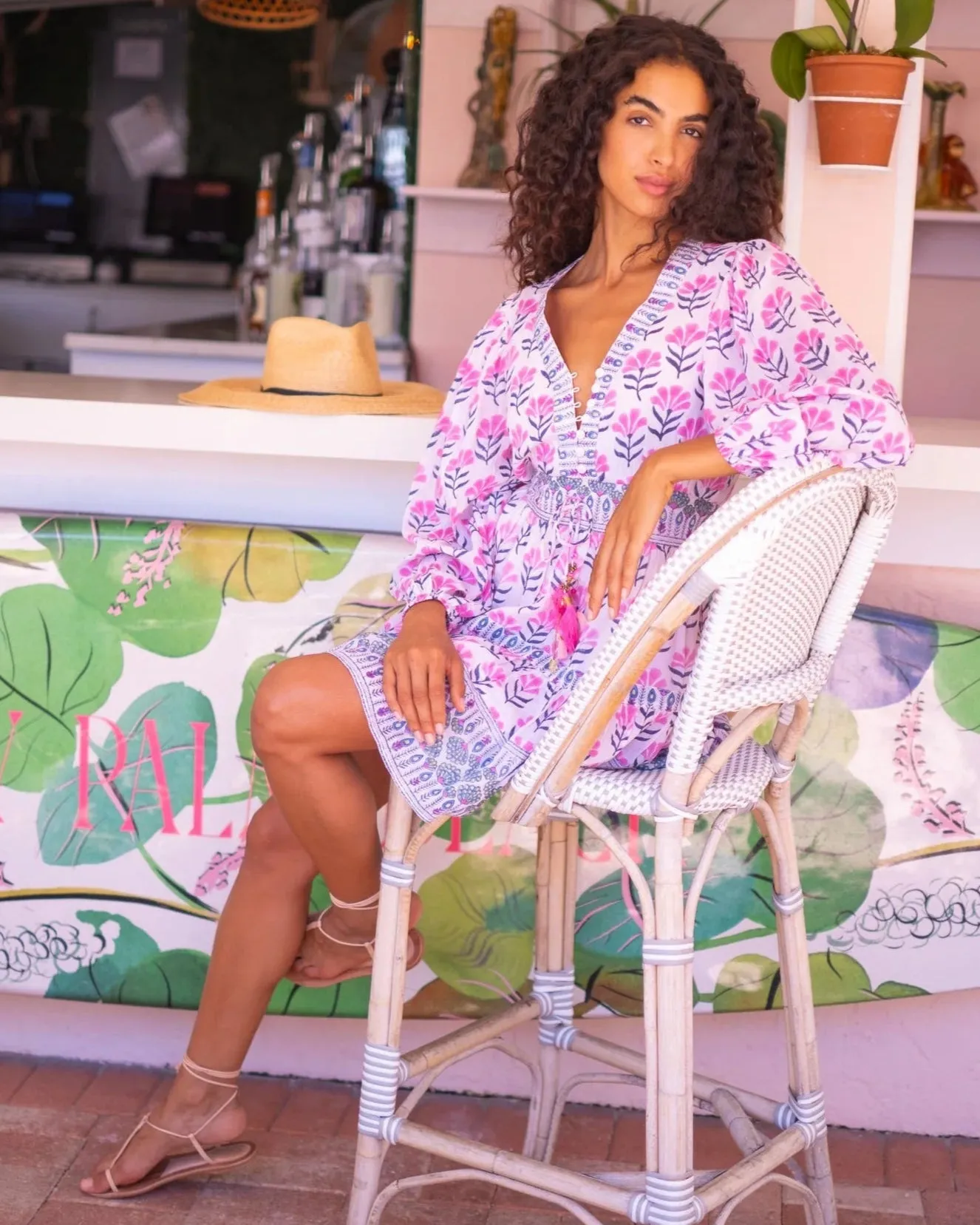 Clover Mini in Fuchsia Navy Flower sold by Beau & Ro product image thumbnail 5