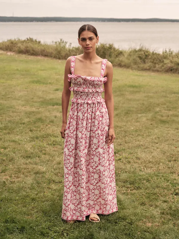 Denise Dress in Two Tone Blockprint sold by Beau & Ro