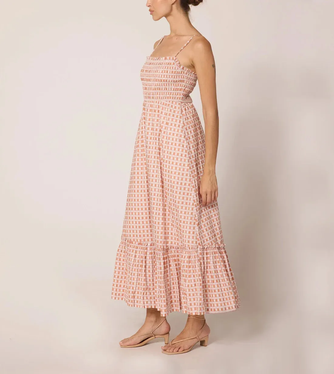 Magnolia Ankle Dress in Bellini Peach sold by Beau & Ro product image thumbnail 3