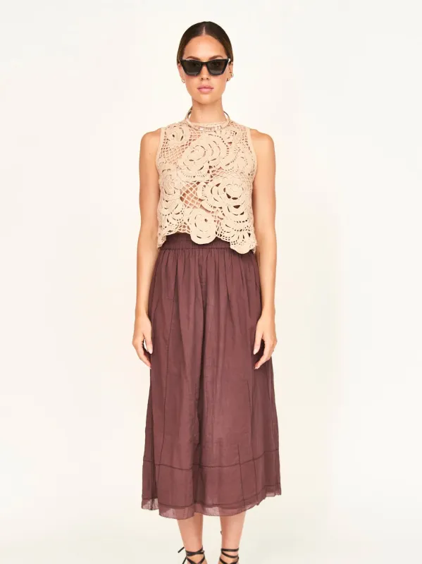 Santanyi Crochet Floral Tank sold by Beau & Ro