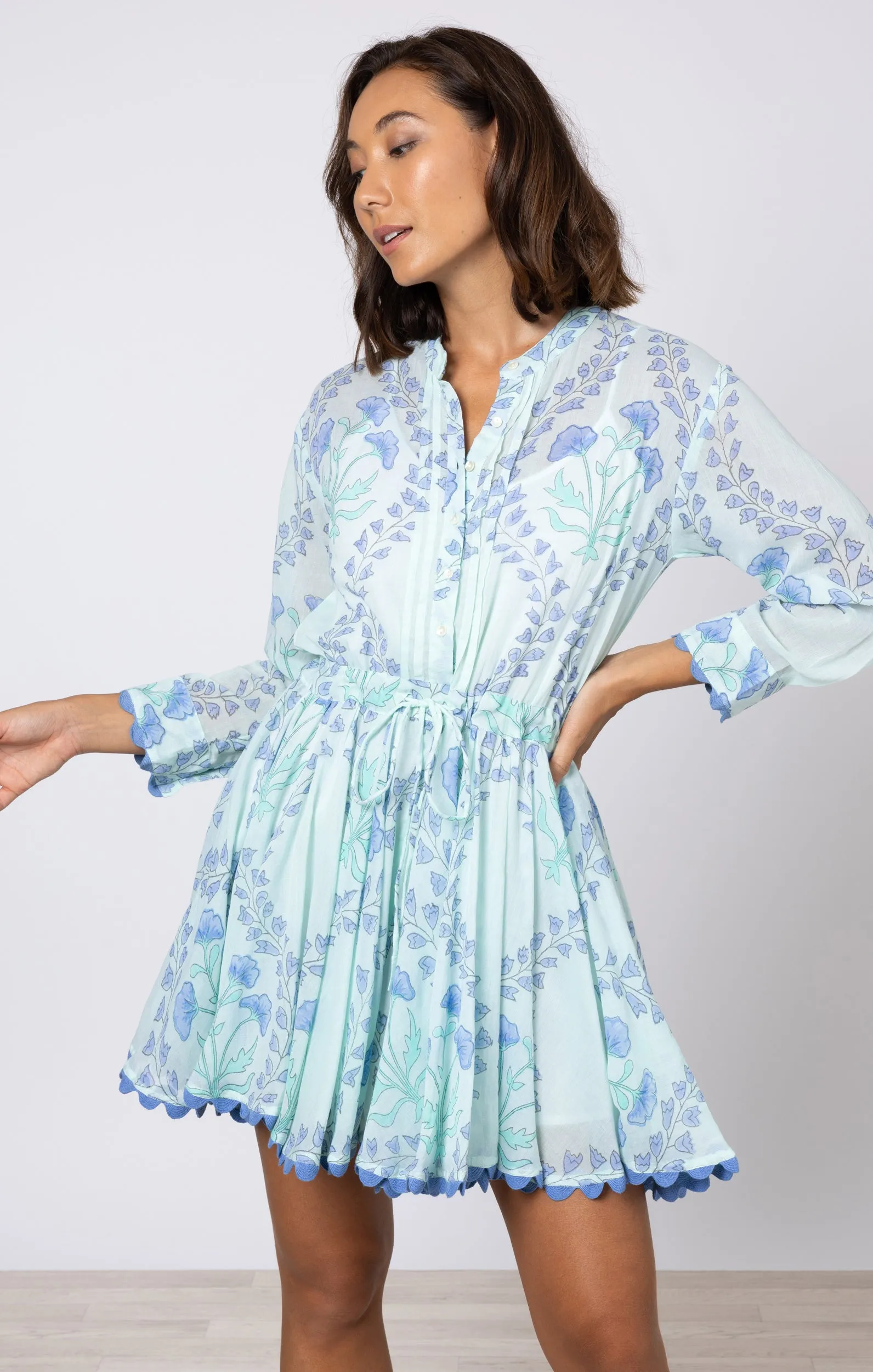 Aqua & Blue Mini Dress sold by Beau & Ro product image thumbnail 2