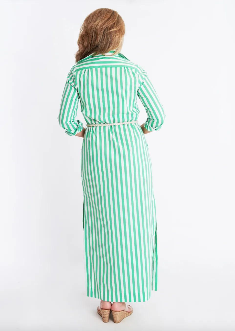 Monteith Caftan in Green Stripe sold by Beau & Ro product image thumbnail 3