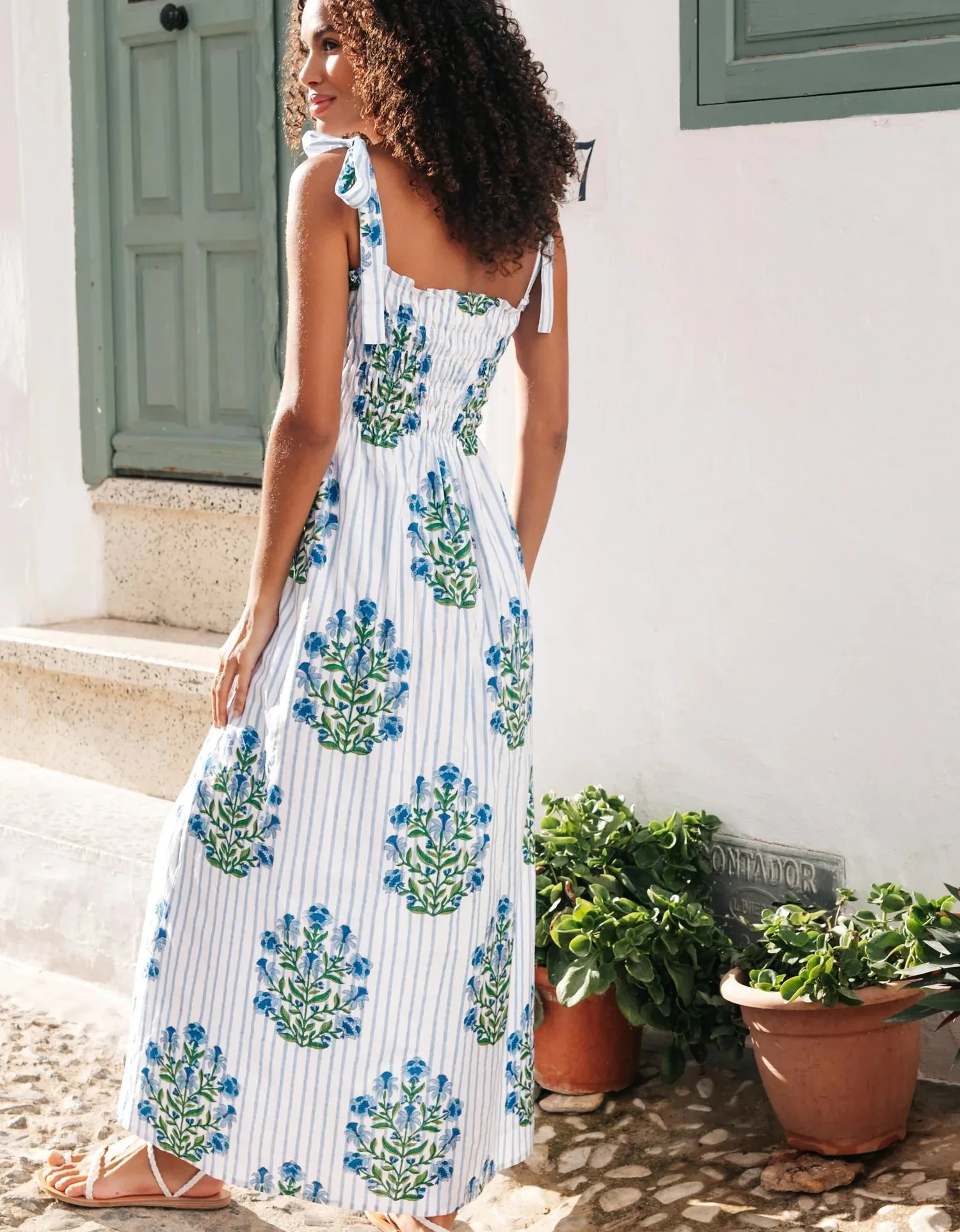 Martina Dress in Dusk Stripe sold by Beau & Ro product image thumbnail 4