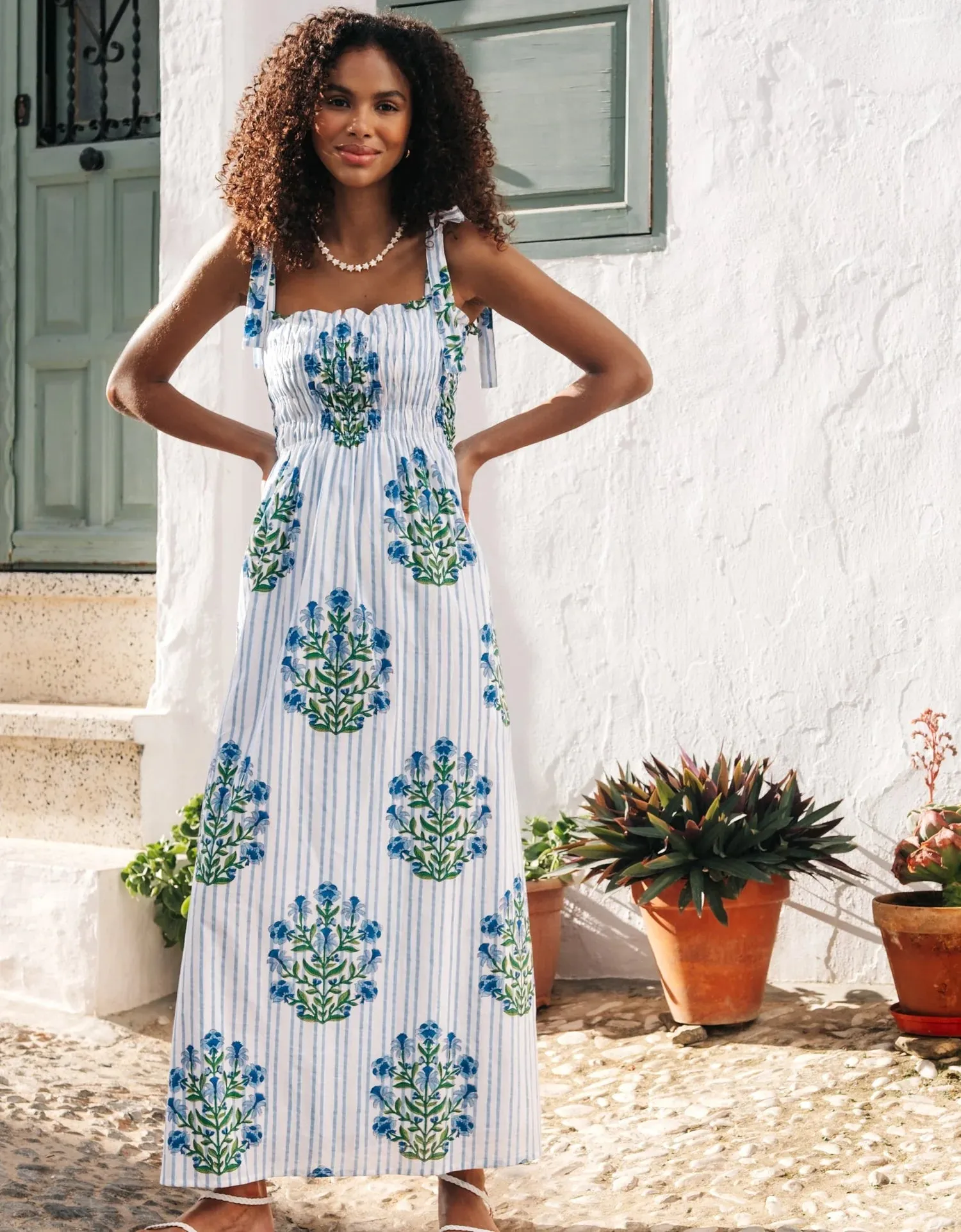 Martina Dress in Dusk Stripe sold by Beau & Ro product image thumbnail 2