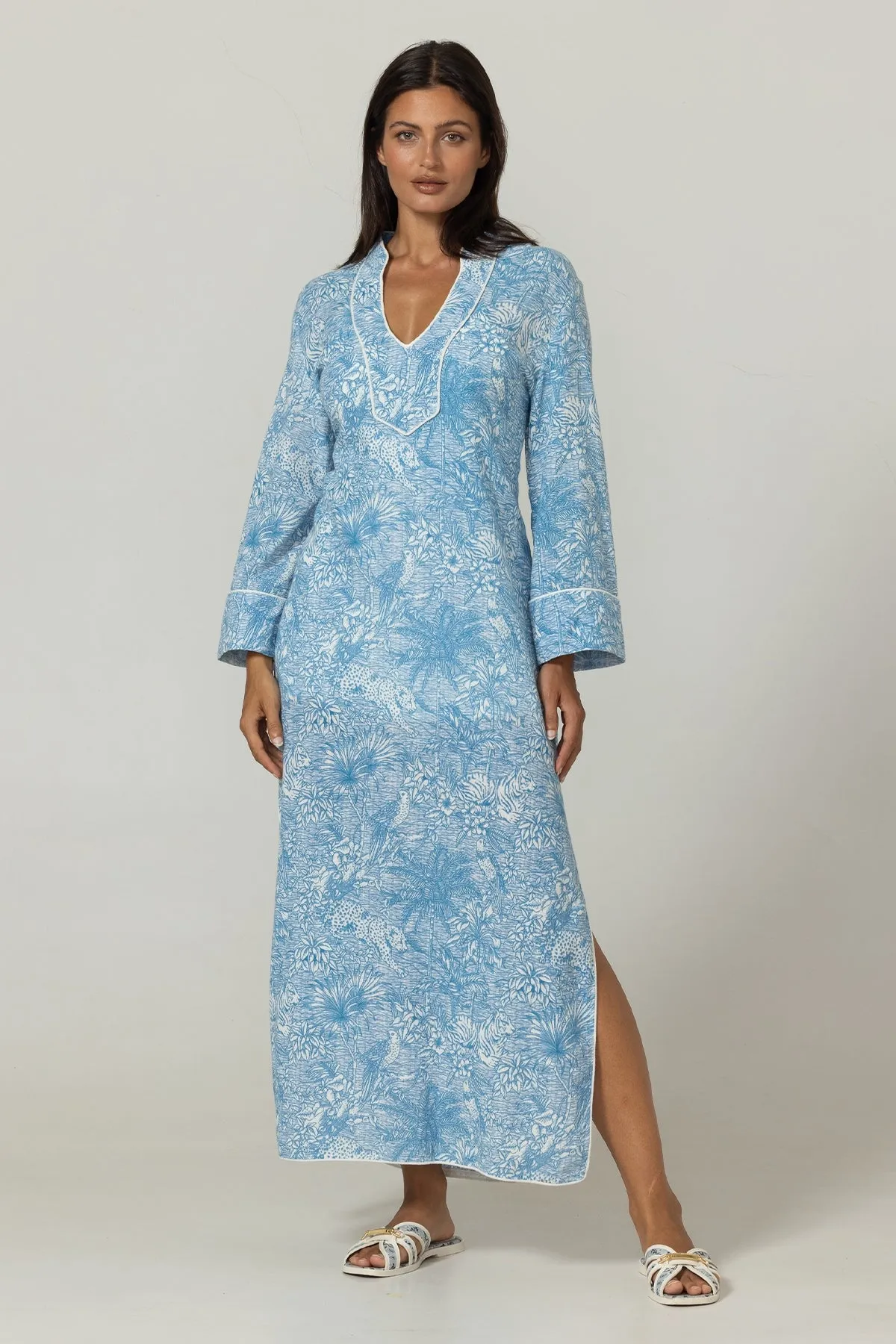 Lulu Maxi Dress in Blue sold by Beau & Ro product image thumbnail 3