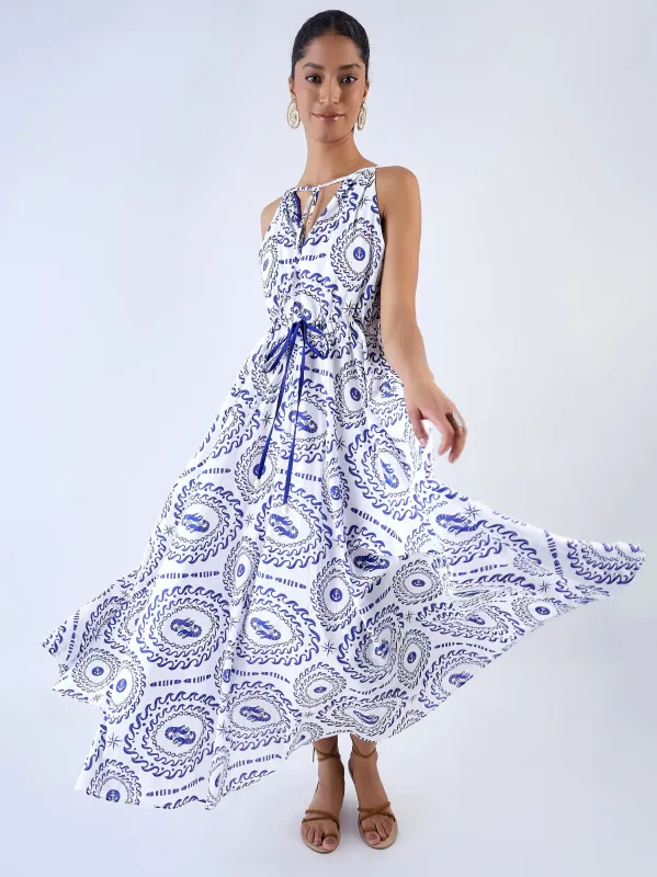 Marina Dress in Sail Away Navy sold by Beau & Ro