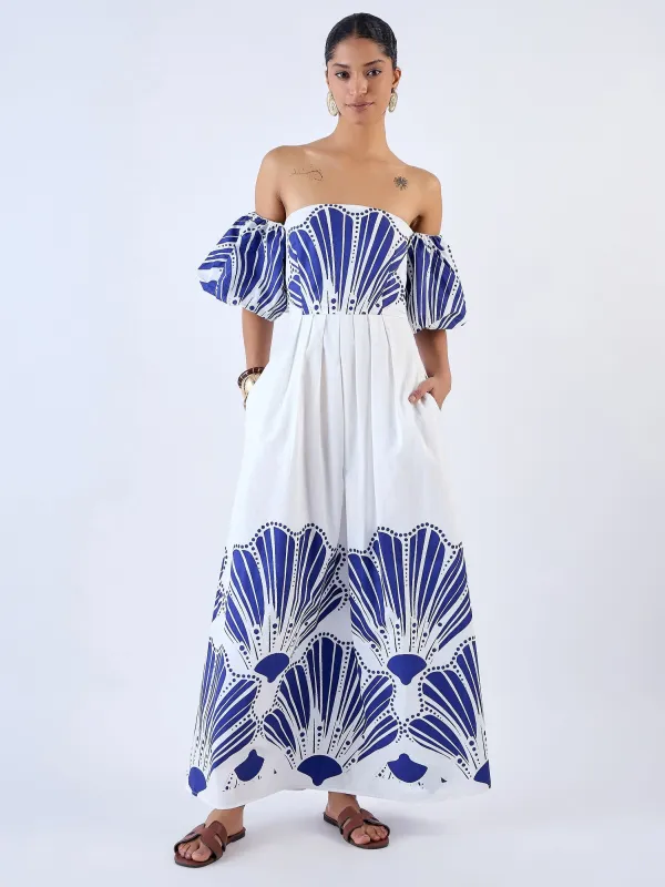 Leah Dress in Venus Navy sold by Beau & Ro