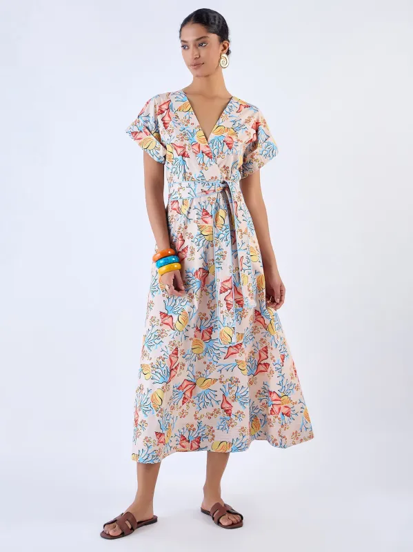 Sailor Dress in Coral Garden Blue sold by Beau & Ro