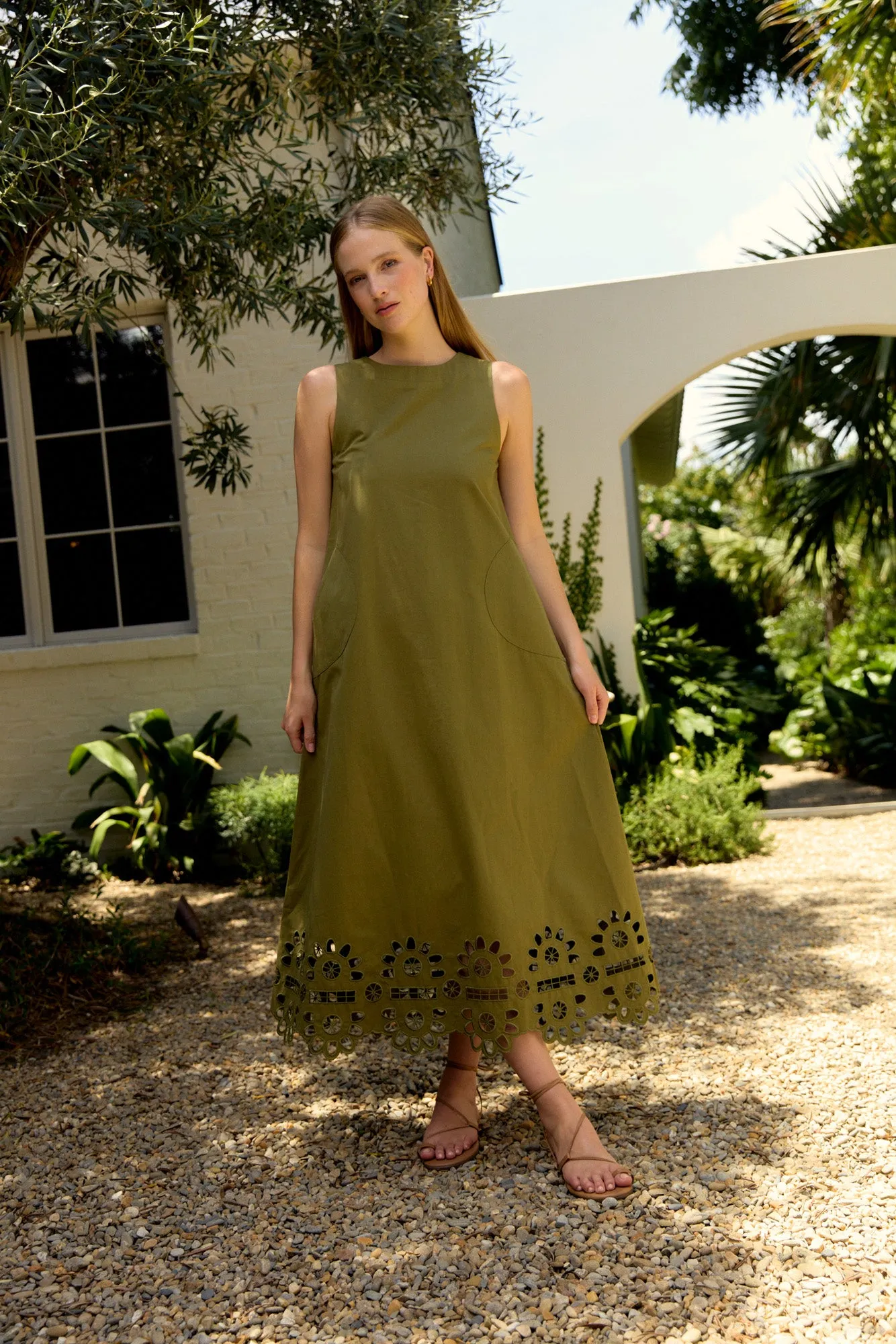 Dani Dress in Olive sold by Beau & Ro product image thumbnail 5