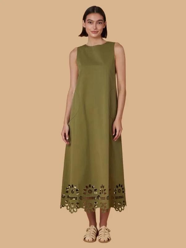 Dani Dress in Olive made by Olivia by Livro