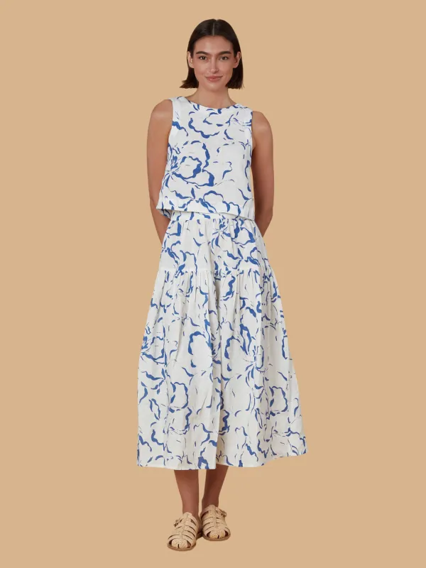 Quinn Skirt in Ibisco Reverse sold by Beau & Ro