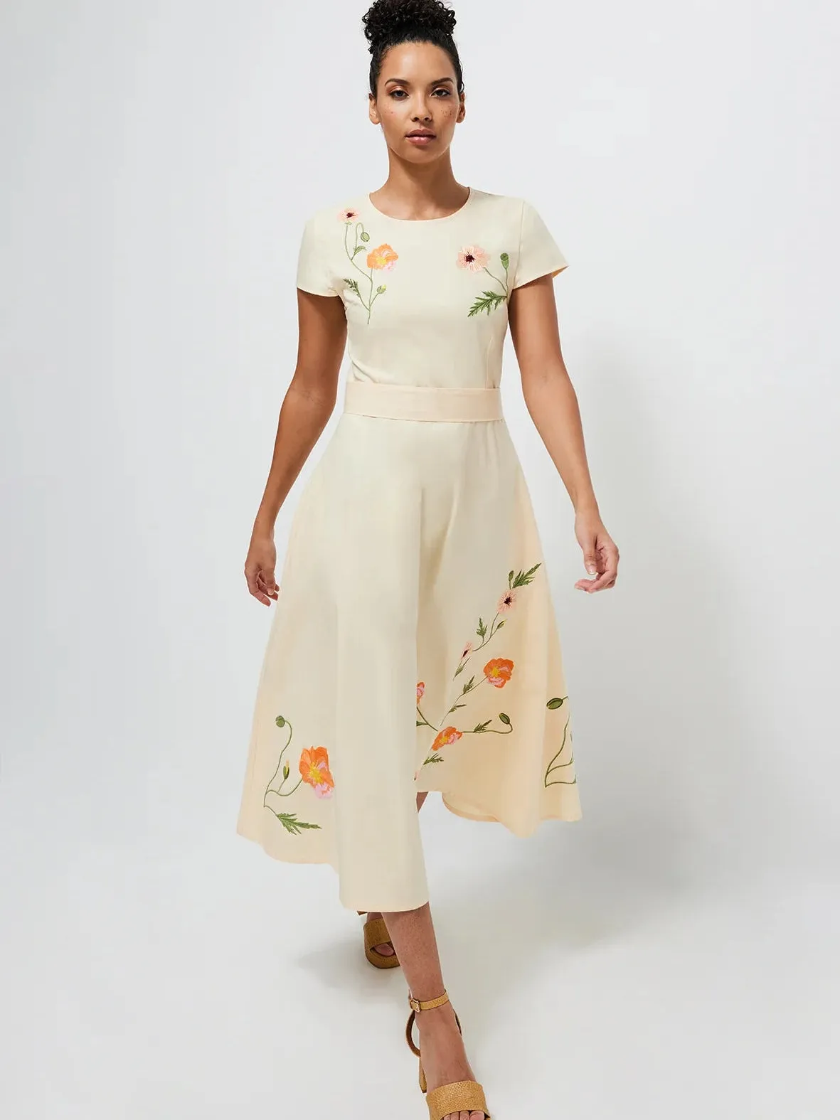 Necaise Dress in Light Yellow sold by Beau & Ro