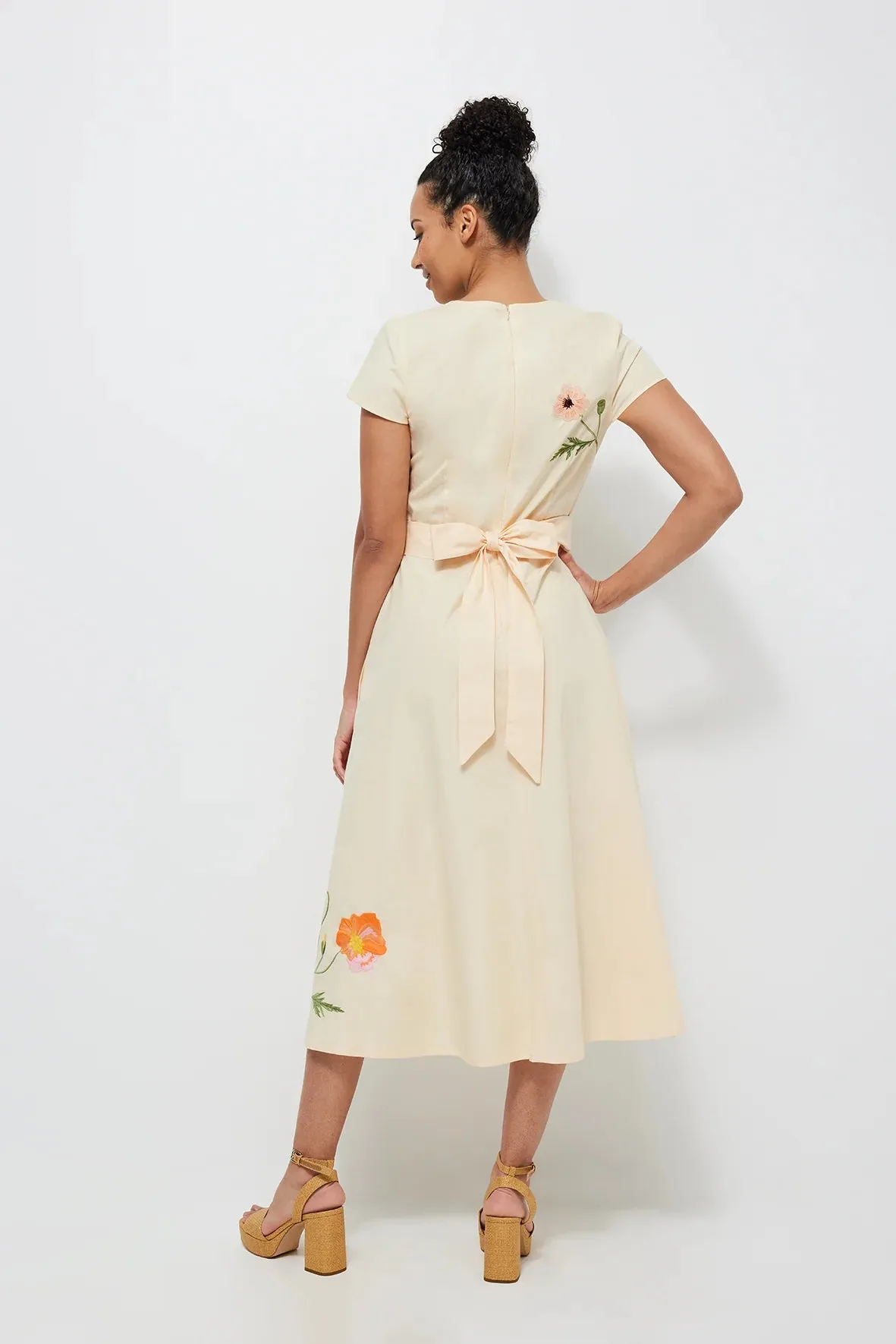 Necaise Dress in Light Yellow sold by Beau & Ro product image thumbnail 4