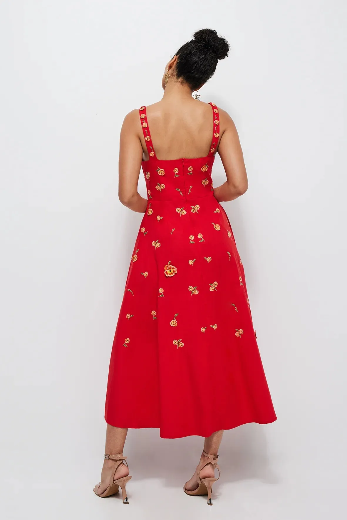 Amarcia Dress in Red sold by Beau & Ro product image thumbnail 4