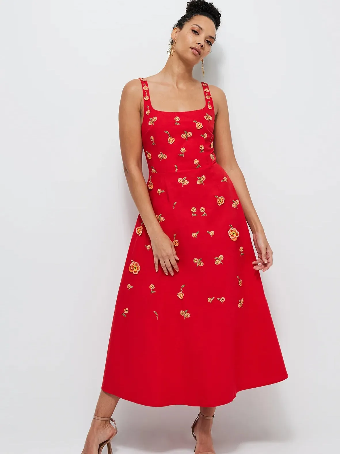 Amarcia Dress in Red sold by Beau & Ro