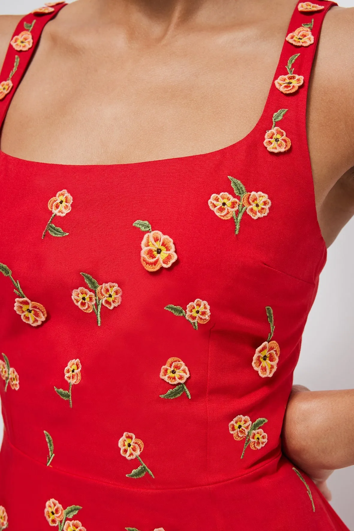 Amarcia Dress in Red sold by Beau & Ro product image thumbnail 3